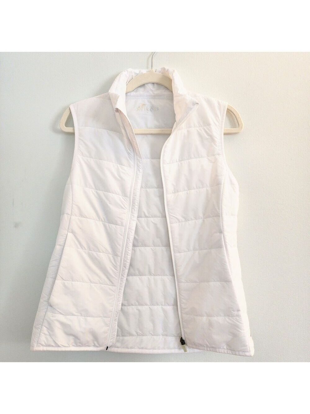 18 Birdies White Quilted Puffer Vest Women's Small NWOT Limited Release Golf